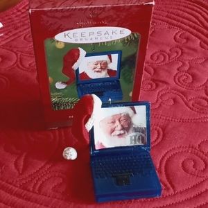 Hallmark 2001 Laptop Santa Keepsake Ornament with Box